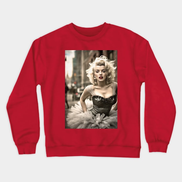 Urban Grunge Marilyn Crewneck Sweatshirt by PurplePeacock